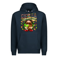 Navy Fiesta gnome with tacos Mexico Premium Hoodie - HowdyJamesFarm
