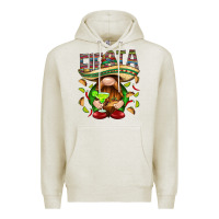Oatmeal Heather Fiesta gnome with tacos Mexico Premium Hoodie - HowdyJamesFarm