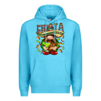 Ocean Blue Fiesta gnome with tacos Mexico Premium Hoodie - HowdyJamesFarm