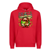 Red Fiesta gnome with tacos Mexico Premium Hoodie - HowdyJamesFarm