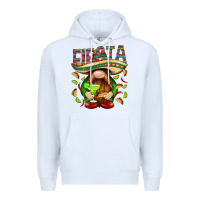White Fiesta gnome with tacos Mexico Premium Hoodie - HowdyJamesFarm
