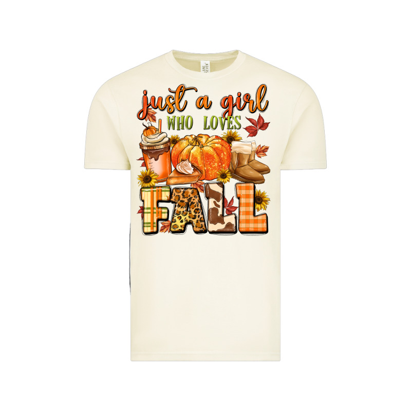 Just A Girl Who Loves Fall Vintage Tee by MaliasSmallBusiness | Teevron