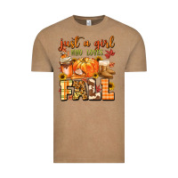 Vintage Coffee just a girl who loves fall Vintage Tee - MaliasSmallBusiness