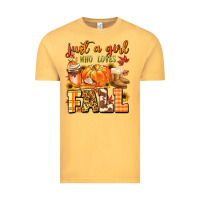 Vintage Mustard just a girl who loves fall Vintage Tee - MaliasSmallBusiness