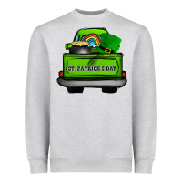 Heather Grey St Patrick's Day Truck Heavyweight Sweatshirt - Bettercallsaul