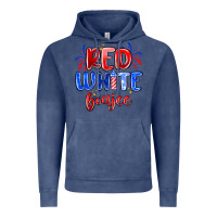 Vintage Denim red white boujee Vintage Hoodie - MaliasSmallBusiness