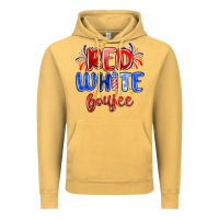 Vintage Mustard red white boujee Vintage Hoodie - MaliasSmallBusiness
