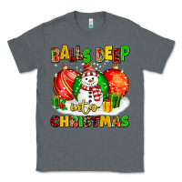 Charcoal Heather Balls Deep Into Christmas Classic Tee - MaliasSmallBusiness