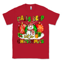 Red Balls Deep Into Christmas Classic Tee - MaliasSmallBusiness