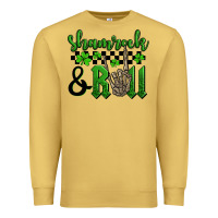 Antique Gold St. Patrick's Day Shamrock and roll Premium Sweatshirt - OliviaCreatesArt