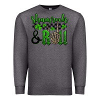 Charcoal Heather St. Patrick's Day Shamrock and roll Premium Sweatshirt - OliviaCreatesArt