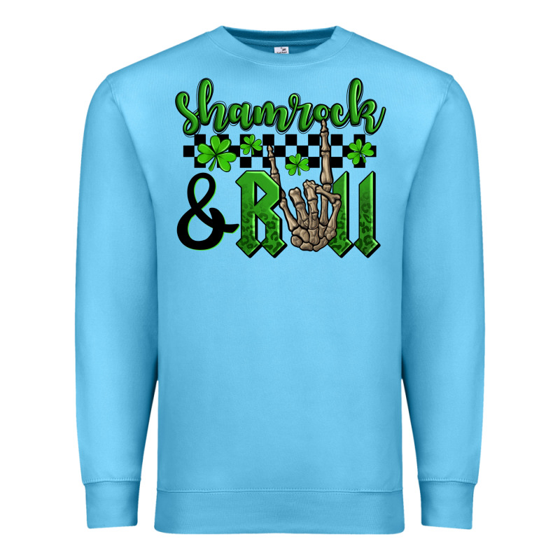 St. Patrick's Day Shamrock And Roll Premium Sweatshirt by OliviaCreatesArt | Teevron