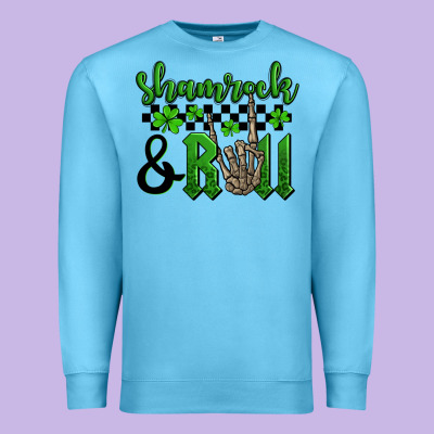 St. Patrick's Day Shamrock And Roll Premium Sweatshirt Designed By Oliviacreatesart