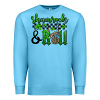 Ocean Blue St. Patrick's Day Shamrock and roll Premium Sweatshirt - OliviaCreatesArt