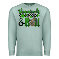 Seafoam St. Patrick's Day Shamrock and roll Premium Sweatshirt - OliviaCreatesArt