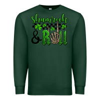 Sports Green St. Patrick's Day Shamrock and roll Premium Sweatshirt - OliviaCreatesArt