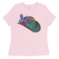 Bubblegum Pink cowboy hat Ladies Tee - AdoDesignShop