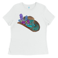 White cowboy hat Ladies Tee - AdoDesignShop