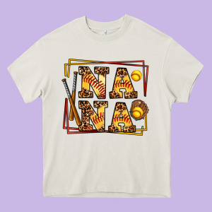 Softball  Nana Heavy Core Tee Designed By Adodesignshop