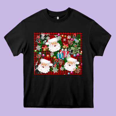 Santa Christmas Heavy Core Tee Designed By Adodesignshop