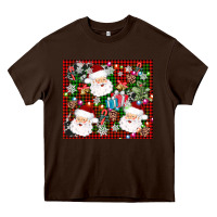 Chocolate Brown santa christmas Heavy Core Tee - AdoDesignShop