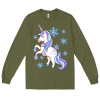 Army Green Winter unicorn Long Sleeve Tee - Artiststas