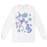 White Winter unicorn Long Sleeve Tee - Artiststas