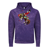 Cloud Purple christmas cowboy santa Vintage Hoodie - MaliasSmallBusiness