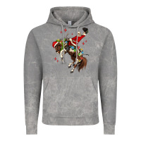 Cloud Rock christmas cowboy santa Vintage Hoodie - MaliasSmallBusiness