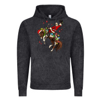 Vintage Black christmas cowboy santa Vintage Hoodie - MaliasSmallBusiness