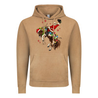 Vintage Camel christmas cowboy santa Vintage Hoodie - MaliasSmallBusiness