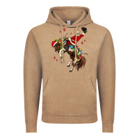Vintage Coffee christmas cowboy santa Vintage Hoodie - MaliasSmallBusiness