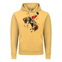 Vintage Mustard christmas cowboy santa Vintage Hoodie - MaliasSmallBusiness