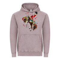 Vintage Zinc christmas cowboy santa Vintage Hoodie - MaliasSmallBusiness