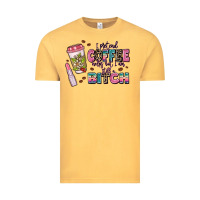 Vintage Mustard i pretend coffee helps but im still a bitch Vintage Tee - MaliasSmallBusiness