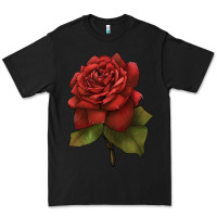 Black Oklahoma Rose Illustrations Premium Tee - LillyAllenDesigns