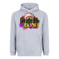 Heather Grey baseball granny Heavyweight Hoodie - OliviaCreatesArt