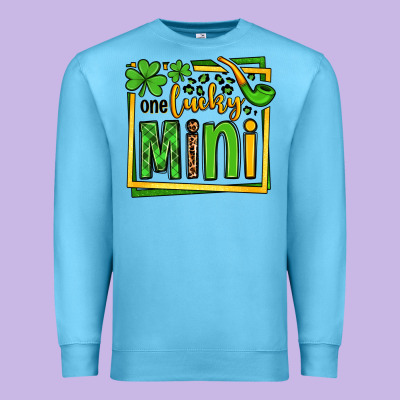 One Lucky Mini St. Patrick's Premium Sweatshirt Designed By Oliviacreatesart