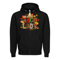 Black cinco de mayo taco lady Zipper Hoodie - CowGirlArtShop