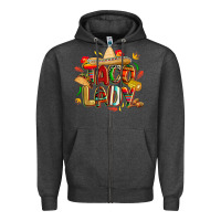 Charcoal Heather cinco de mayo taco lady Zipper Hoodie - CowGirlArtShop