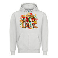 Dove Grey cinco de mayo taco lady Zipper Hoodie - CowGirlArtShop