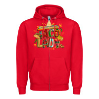 Red cinco de mayo taco lady Zipper Hoodie - CowGirlArtShop