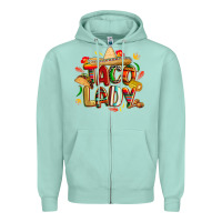 Seafoam cinco de mayo taco lady Zipper Hoodie - CowGirlArtShop