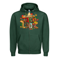 Sports Green cinco de mayo taco lady Zipper Hoodie - CowGirlArtShop