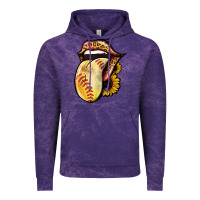 Cloud Purple Softball Tongue Vintage Hoodie - Jasminsmagicworld