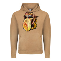 Softball Tongue Vintage Hoodie | Teevron