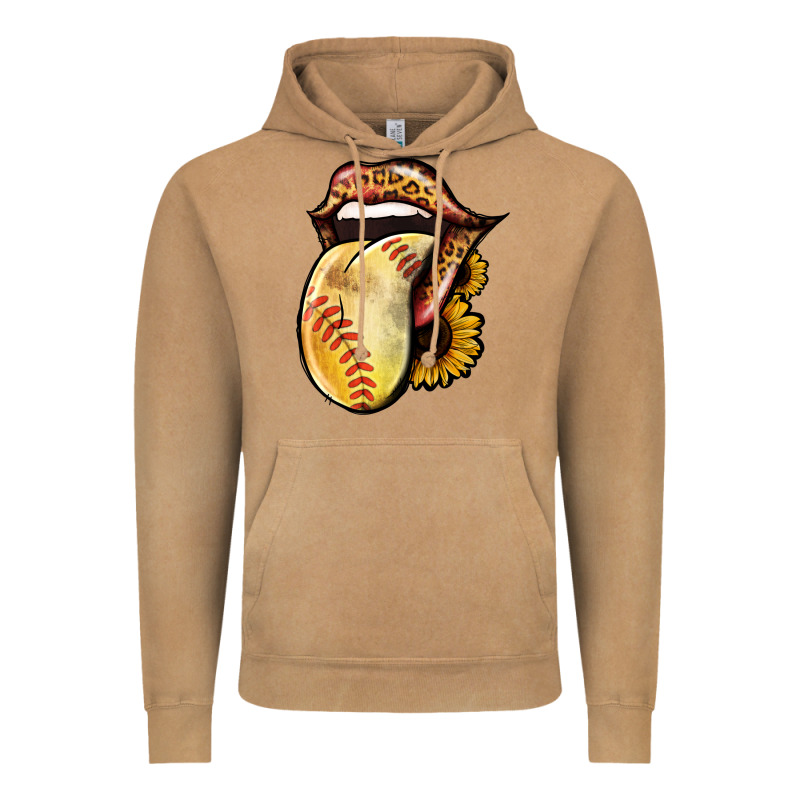 Softball Tongue Vintage Hoodie by Jasminsmagicworld | Teevron