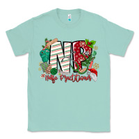 Seafoam NP Nurse Practitioner Christmas Classic Tee - MaliasSmallBusiness