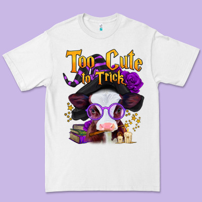 Too Cute To Trick Halloween Baby Calf Premium Tee Designed By Jasminsmagicworld