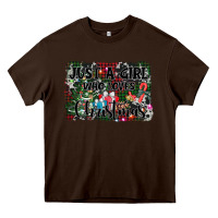 Chocolate Brown just a girl who loves christmas Heavy Core Tee - AdoDesignShop